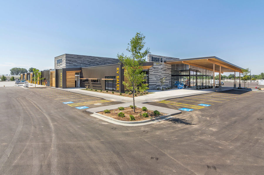 exterior large building retail space